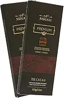Kit Barra de Chocolate Amargo 70% Cacau - Nugalii - 2 unidades de 100g