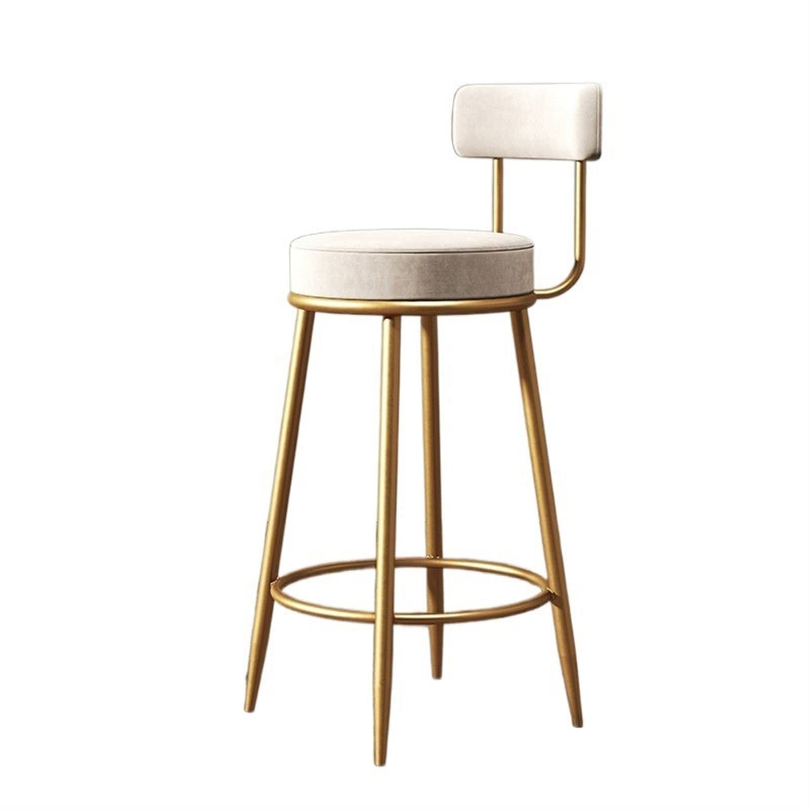 Tabouret de bar doré en fer forgé chic pour cuisine moderne