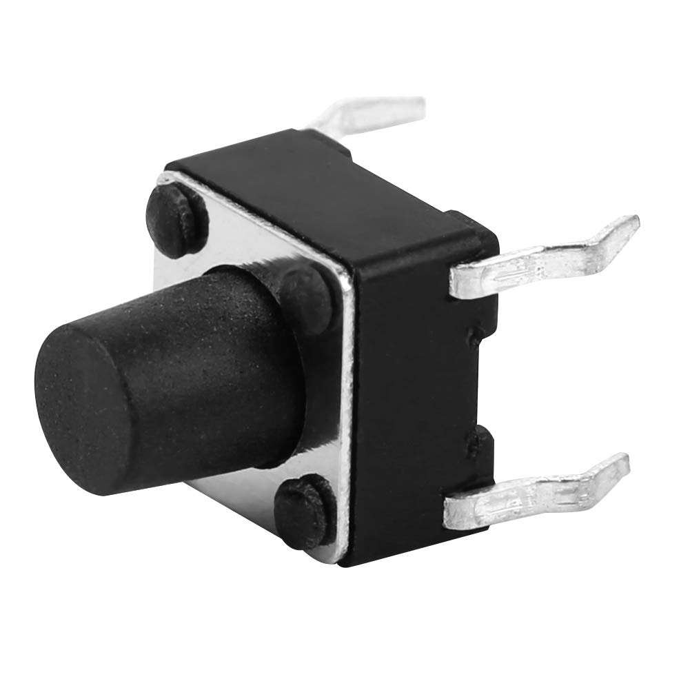 100 Pezzi Interruttore Tattile Momentaneo 6x6x6 Mm - Pulsanti Per Circuiti Stampati