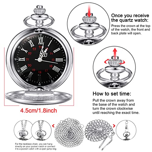 College Graduation Gift Engraved Pocket Watch Personalized Class Of 2023 With Storage Box, Silver #TOP6