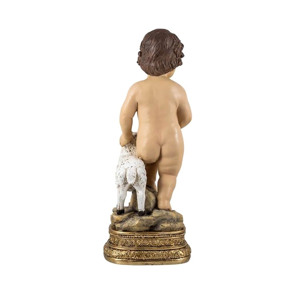 Niño Jesús con Oveja figura religiosa de 30 cm. imagen con peana