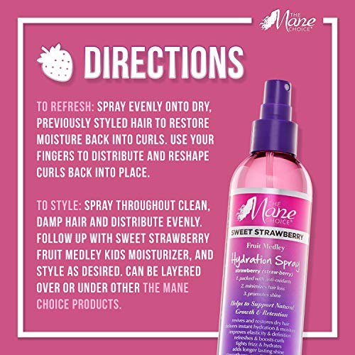 The Mane Choice Sweet Strawberry Fruit Medley Kids Hydration Spray, 8 Ounce #TOP2