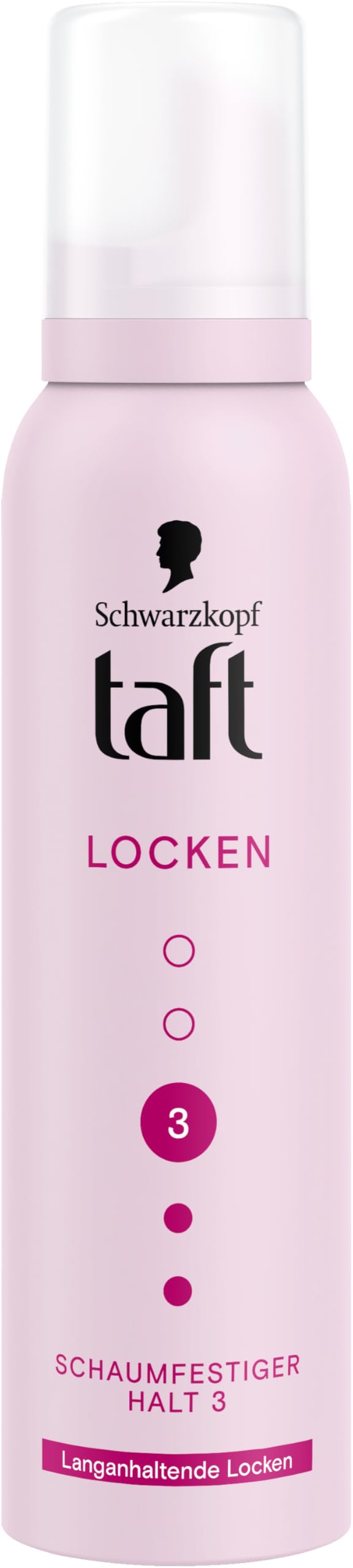 Schwarzkopf Taft Schaumfestiger Locken (150 ml), Haltegrad 3, Haarschaum für langanhaltende Locken, vegane Formel*