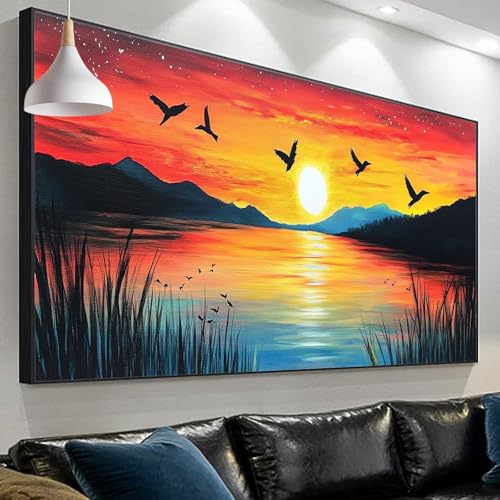Diamond Painting Mouette 150x50cm pour une grande décoration murale