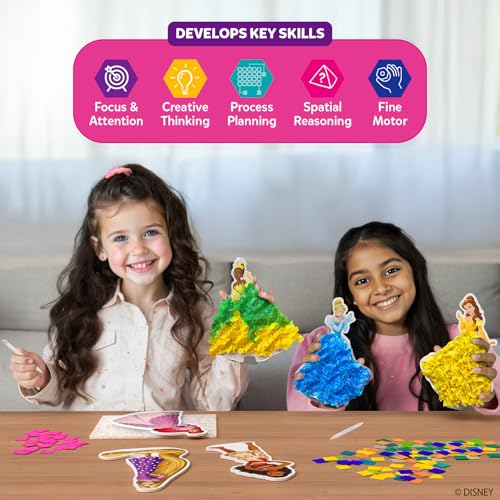 Image of Skillmatics Poke-in Art - Disney Princesses, Mess-Free Fun for Kids, Screen-Free Entertainment, DIY Wood Craft Kits, Creative Activity, Gifts for Girls Ages 4, 5, 6, 7, 8, 9