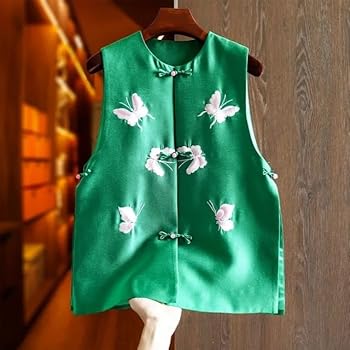トップス vintage china vest LIXINGHEITANG Summer Chinese Vest Women Modern Oriental