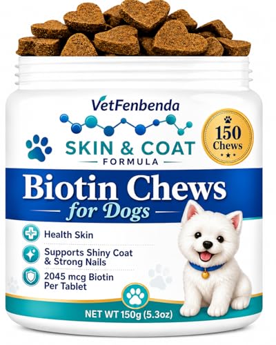 Biotin for Dogs Skin and Coat Supplement Dog Shedding and
