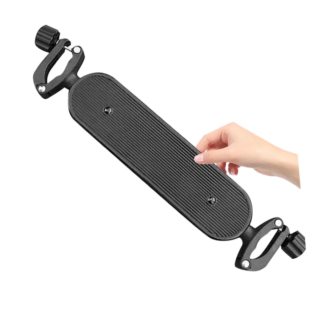 Uonlytech Reposapiés en Plástico Negro para Cochecito de Ñiño Ajustable para Mayor y Seguridad Longitud 35-43cm y Fijación Telescópica