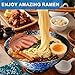 8-Inch Ceramic Ramen Bowl Set of 2 (9 Piece) - Porcelain Japanese Salad Noodles Cereal Fruit Pasta Soup Large Bowls with Recipes Chopsticks Forks Spoons for Men Women Gift Microwave & Dishwasher Safe