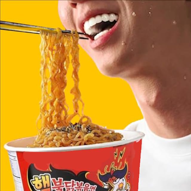 Miniatura 3 de Samyang Buldak - Paquete variado de ramen con sabor picante, incluye 5 unidades de ramen sabor picante Samyang Buldak, Topokki, sabor original de