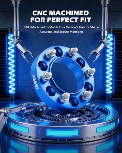 Image of OMT 6x5.5 Wheel Spacers with 106mm Center Hub Bore, Set of 4 | 1.25 Inch Hubcentric Wheel Spacers with M12x1.5 Studs Compatible with FJ Cruiser Tacoma 4Runner Tundra
