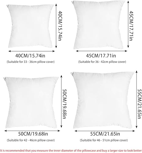 Miniatura 2 de Cojín de almohada hipoalergénico de alta resistencia, relleno de algodón PP, relleno cuadrado, cojín decorativo de primera calidad blanco para sofá