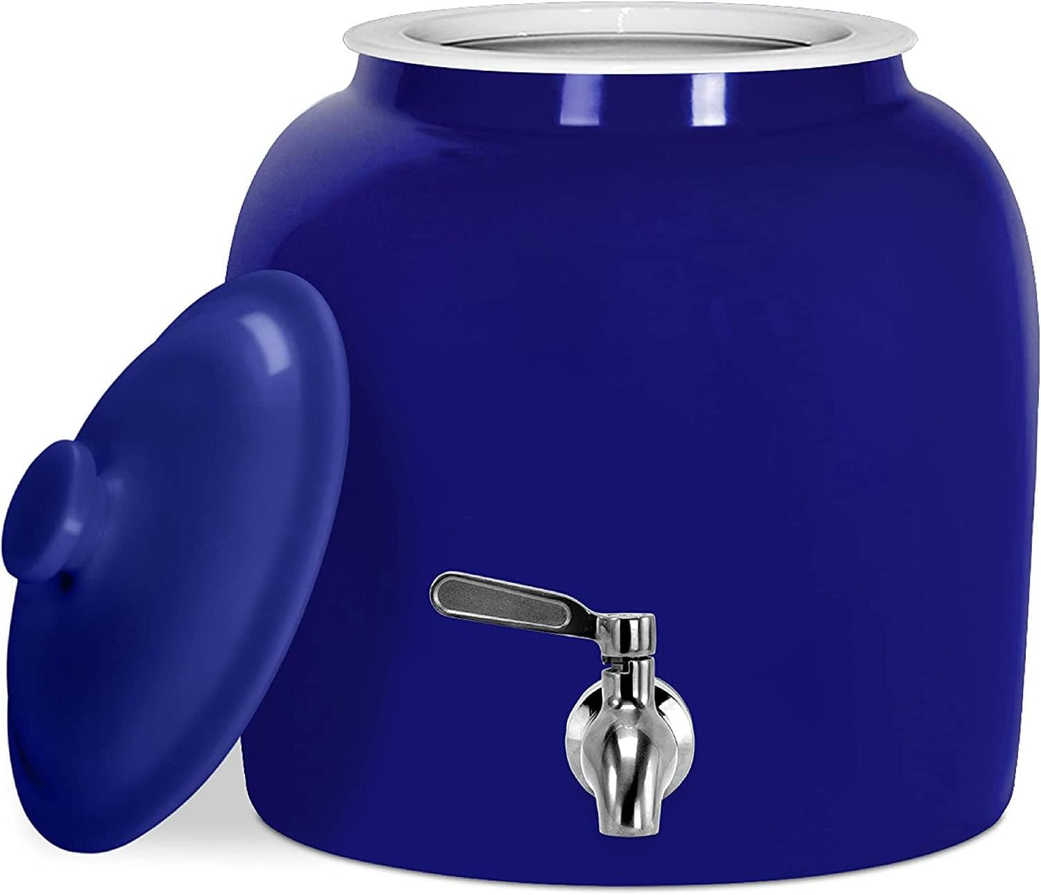 Porcelain Crock Ceramic Water Iced Beverage Dispenser with