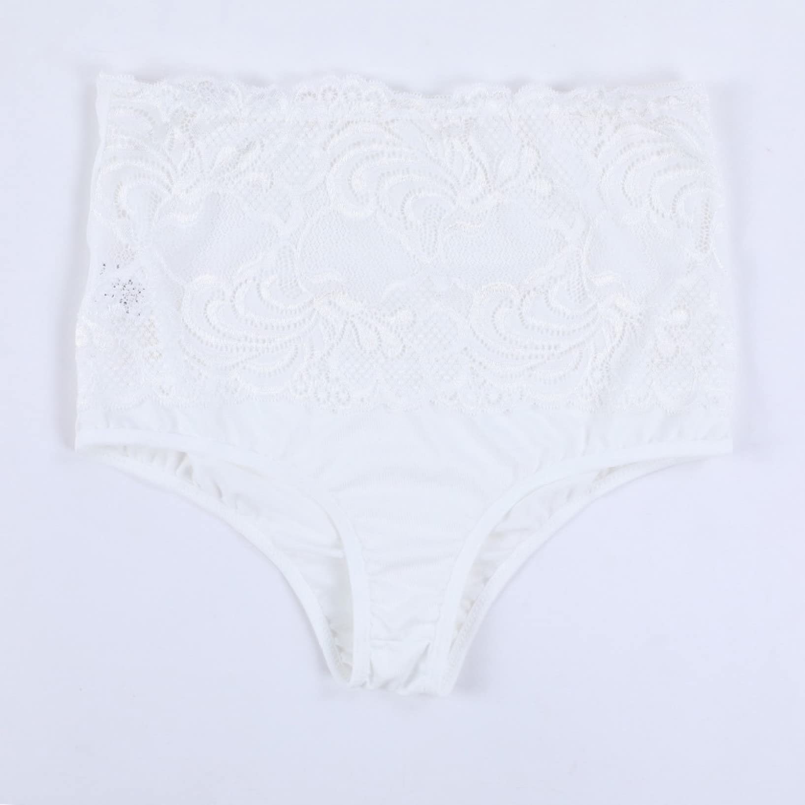 Mutande Modellanti a Vita Alta, Mutandine Dimagranti Contenitive, Pantaloni Senza Cuciture, Slip Modellanti, Intimo da Donna (Vita in Pizzo Bianco XL)