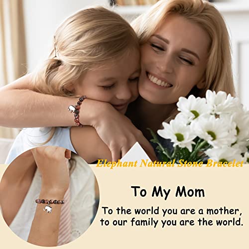 Urstar Mothers Day Gifts For Mom From Daughter Son, Mom Gifts From Daughters Birthday Gifts For Mom Bracelet Valentines Day Mothers Day Gifts For Mom Mama Mother New Mom Gift Elephant Bracelet For Mom #TOP1