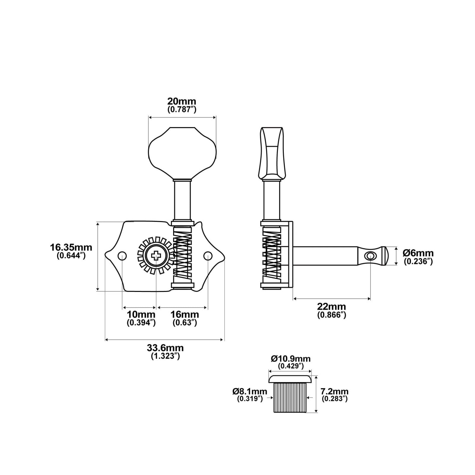 Profesjonalny Zestaw Kluczy Do Gitary Akustycznej Niklowany Guitar Tuning Pegs(Button)