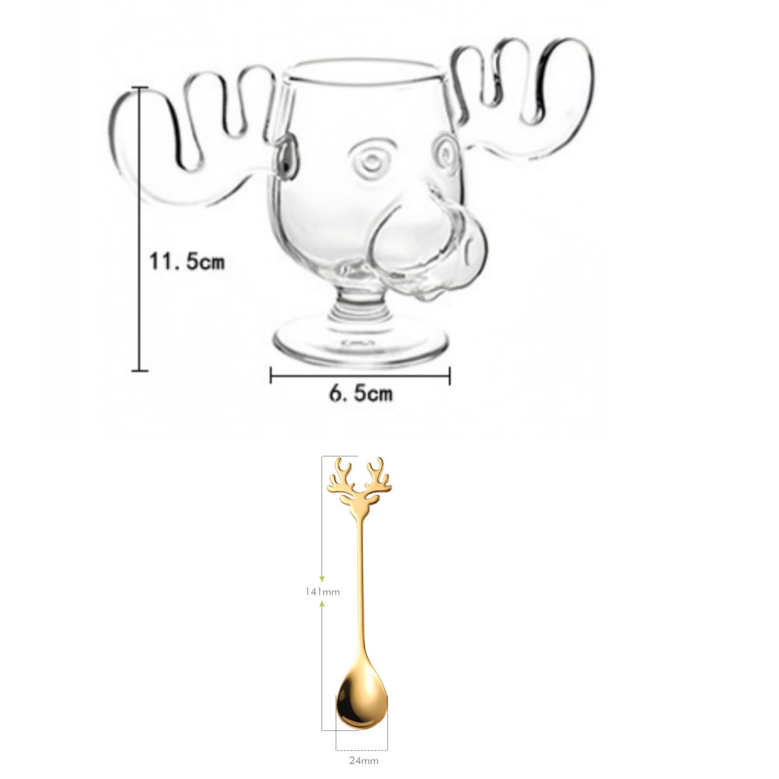 Elch Gläser Weihnachtsglas,Elchgläser Christmas Mug,2025 Neu Weihnachtstassen,Elch Glas Moose Mug,Weihnachtsgläser National Weihnachtsurlaub,Klar,Urlaubsgeschenke für Kaffee,Tee,Getränke (3 PCS)