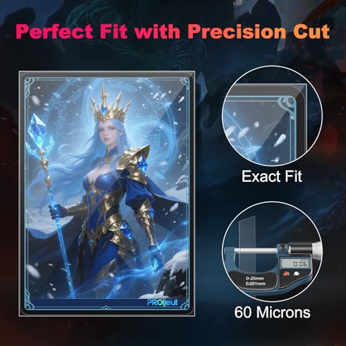 Image of 5000 Pack Card Sleeves Clear, Perfect Fit Inner Sleeves Ideal for Double-sleeving, Trading Card Sleeve Compatible with MTG, PKM, TCG and Gaming Cards (60 Microns)