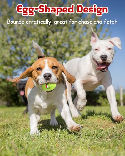 TOPWE Hundeball, [5 Stück] Lustig Weich Quietschend Hundespielzeug Kleine Hunde, Interaktives Egg Hundespielzeug Quietschend für Welpen