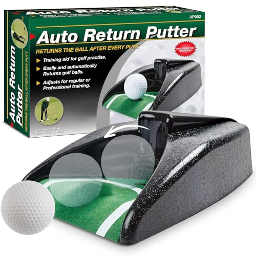 Golf Ball Automatic Return Machine Putting Cup for Indoor Outdoor Practice Golf Training Aid with Auto Ball Return for Beginners & Pros