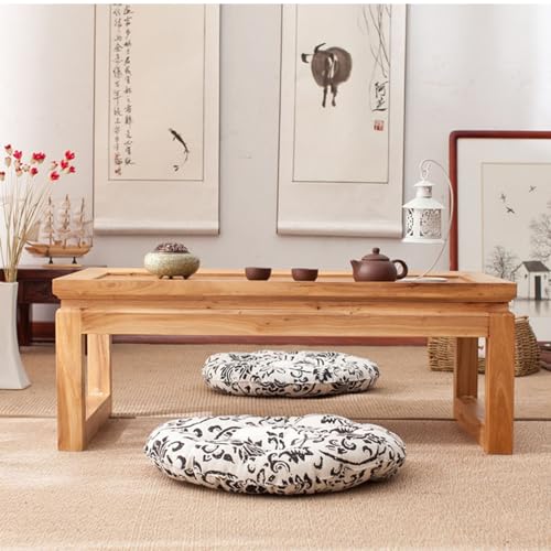 Table basse tatami élégante noire au design épuré chic