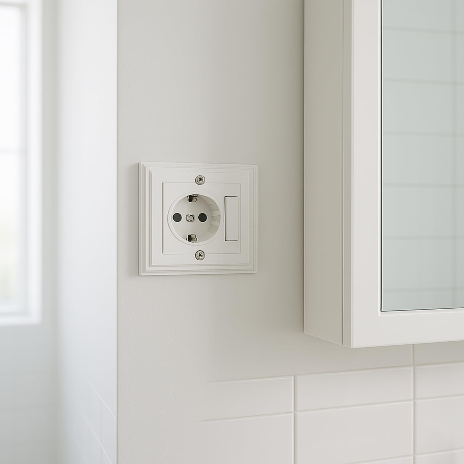 Toma de corriente empotrada, interruptor universal, todo en uno, serie G1 blanco puro