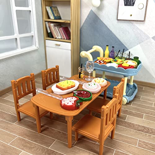 200Pcs Miniature Landscape Food Drinks Bottle Mini Toys Doll House Kitchen Play Resin Dollhouse Accessories For Adults Teenagers Cooking Game Hamburger Ice Cream Cake Bread Tableware Party #TOP5