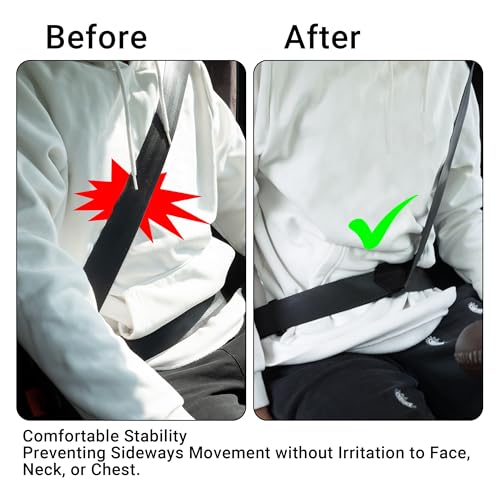 image for Yuoyar 2 Packs Car Seat Belt Clips - Universal Leather Seatbelt Adjust