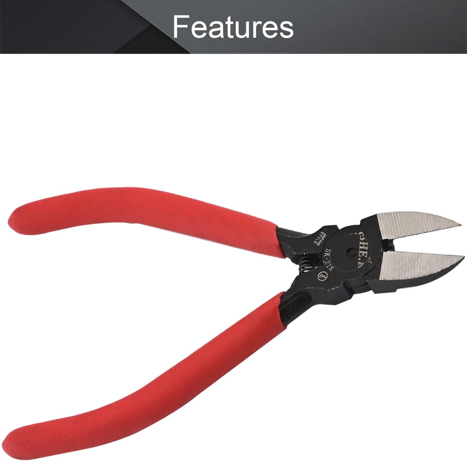 Utoolmart 5 Inch Pliers Red handle Long Diagonal Cutting Plier Side Nippers Wire Cable Cutter