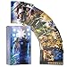 Hexentarotkarten Deck, Zukünftiges Erzählspiel mit buntem Fall, Hologrammpapier English Divination Card Interaktives Brettspiel für Home Party/Familienspaß/Freunde versammeln sich(Hexentarot)