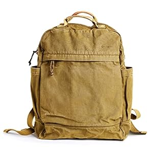 Gootium Canvas Backpack for Women Vintage Style Zipper Bag Men’s Casual Daypack Cloth Outdoor Travel Rucksack, Khaki