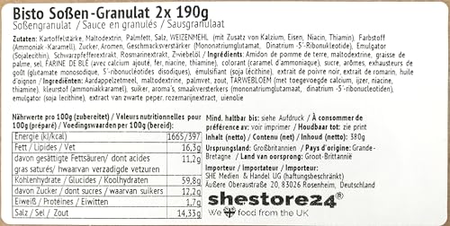 Bisto Gravy Granules Soßen-Granulat Soßenpulver 2x190G – importiert von Shestore24