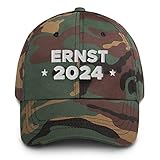 Hogue WS LLC Joni Ernst 2024 Hat (Embroidered Dad Cap) 2024 Presidential Election Candidate Green Camo