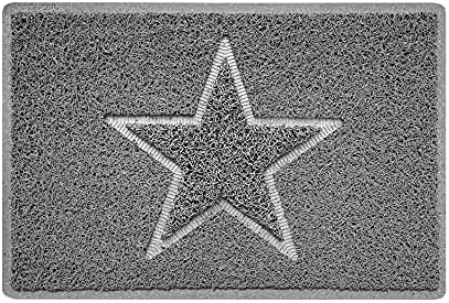 Nicoman Star Shape Embossed Entrance Door Mat Non Slip Dirt Trapper PVC Spaghetti Mat with Rubber Base