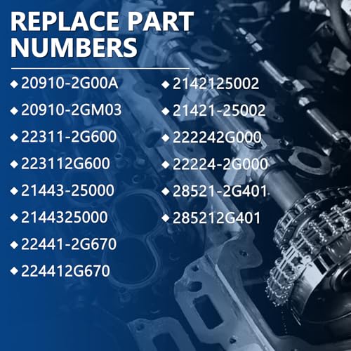 Image of Engine Overhaul Gasket Set Fits for 2011-2014 Genesis Coupe 2.0L, Fits for 2011-2016 Sonata 2.0L, Replace OE 20910-2G00A 209102G00A 20910-2GM03