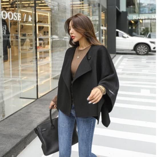 マーロ ショート丈コート 大きなフード ジャケット ケープ ウール