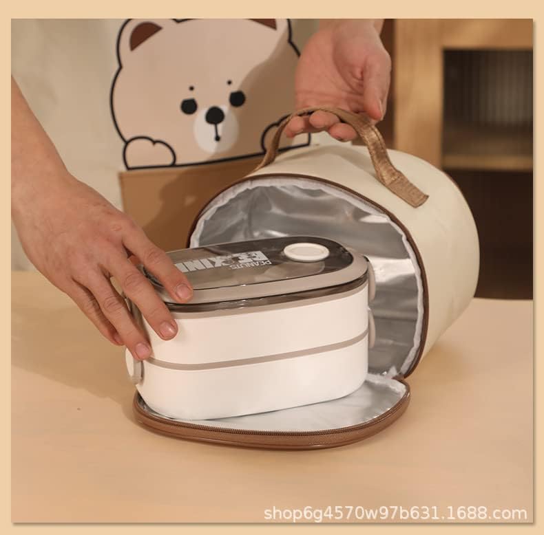 Miniatura 7 de Lonchera Kawaii con aislamiento, lindas loncheras para mujeres, lonchera aislada para mujer (B)