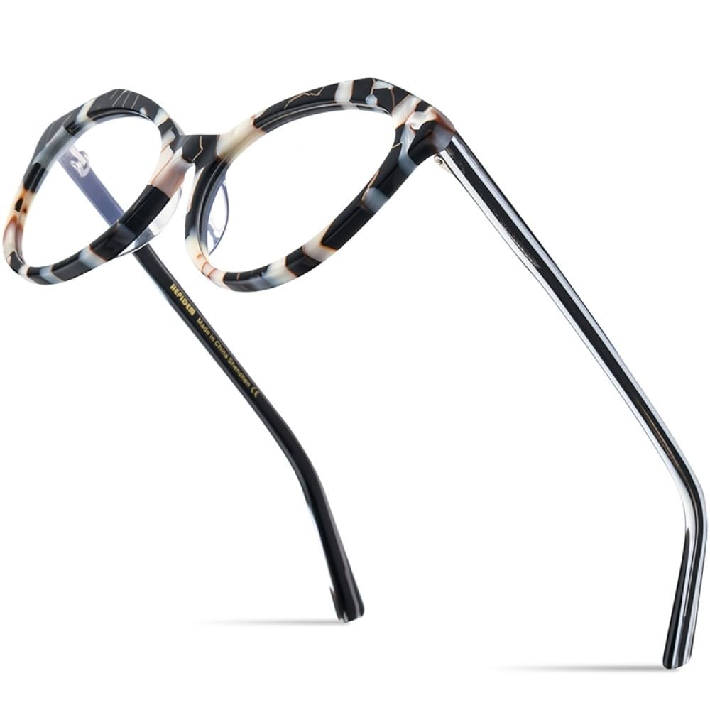 MUTYNE Montura de gafas de acetato multicolor para mujer, gafas de ojo de gato, gafas de ojo de gato