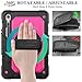 SEYMAC stock Case for Samsung Galaxy Tab S10 Lite / S10 FE / S9 FE 5G / S9 Tablet Case 10.9''/ 11'' Protective with Screen Protector, Pen Holder, 360 Rotate Stand, Hand Strap, Shoulder Strap, Pink1