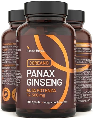 Panax Ginseng Rosso Coreano - Integratore Alimentare ad Alta Conc...