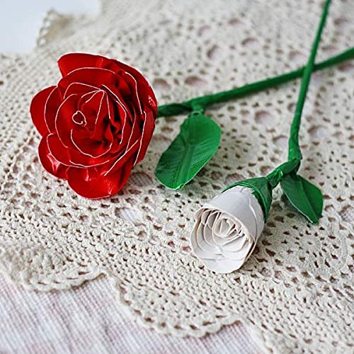 Miniatura 6 de Exa Cinta adhesiva de 1.88 pulgadas x 60 yardas, cinta adhesiva para manualidades (rojo)