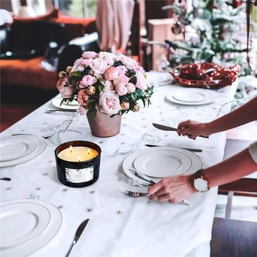 Jheng Large Citronella Candles Outdoor Indoor Candle Made With Natural Soy | 3 Wick Scented Candles Long Lasting 40 Hour Burn | 13.5 Ounces Highly Scented Aromatherapy Candles For Home #TOP3