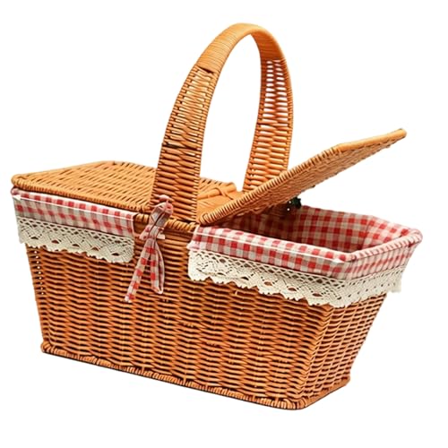 Panier en rotin avec fermeture Rustics Design pour courses et pique-nique - 2
