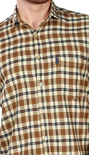 Image of BRUCEWANE Men's 100% Cotton Half Sleeve Shirt