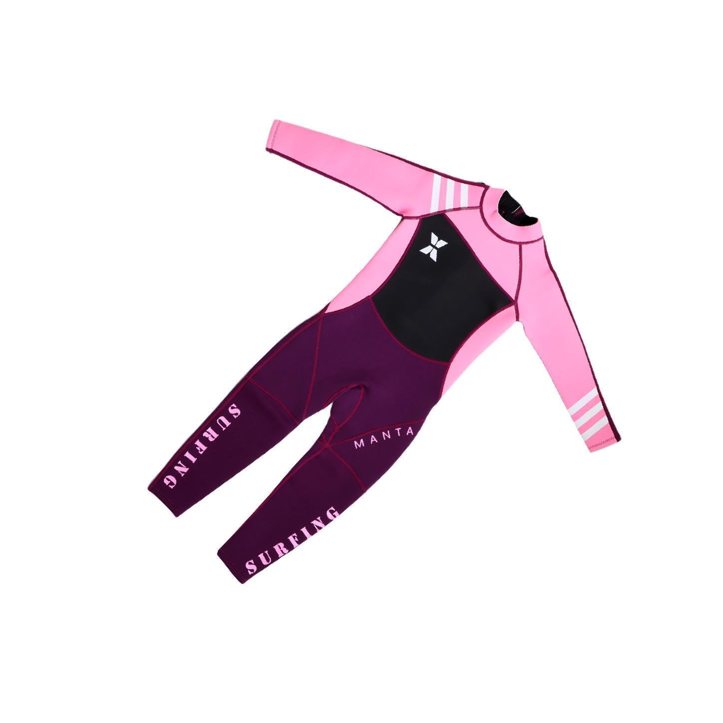Combinaison de Surf Enfant à Manches Longues avec, idéale pour Rester au Chaud Lors des Aventures de Surf Hivernales à la Plage.