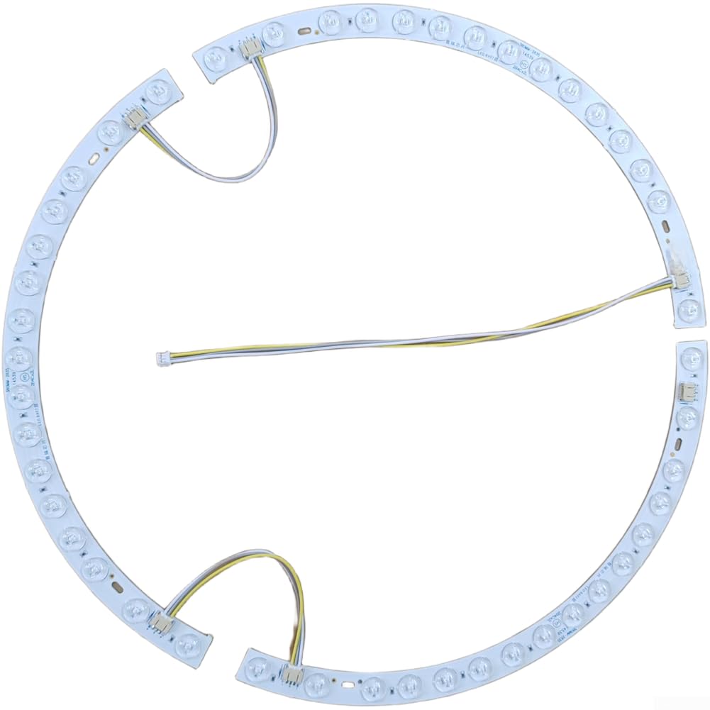 LED Strip for Ceiling Fan Light - 38cm Curved Design with Three-Color Changing, 36W Dual Pack, Magnetic & Mounting, Energy-Efficient LED Lighting(Light strip)