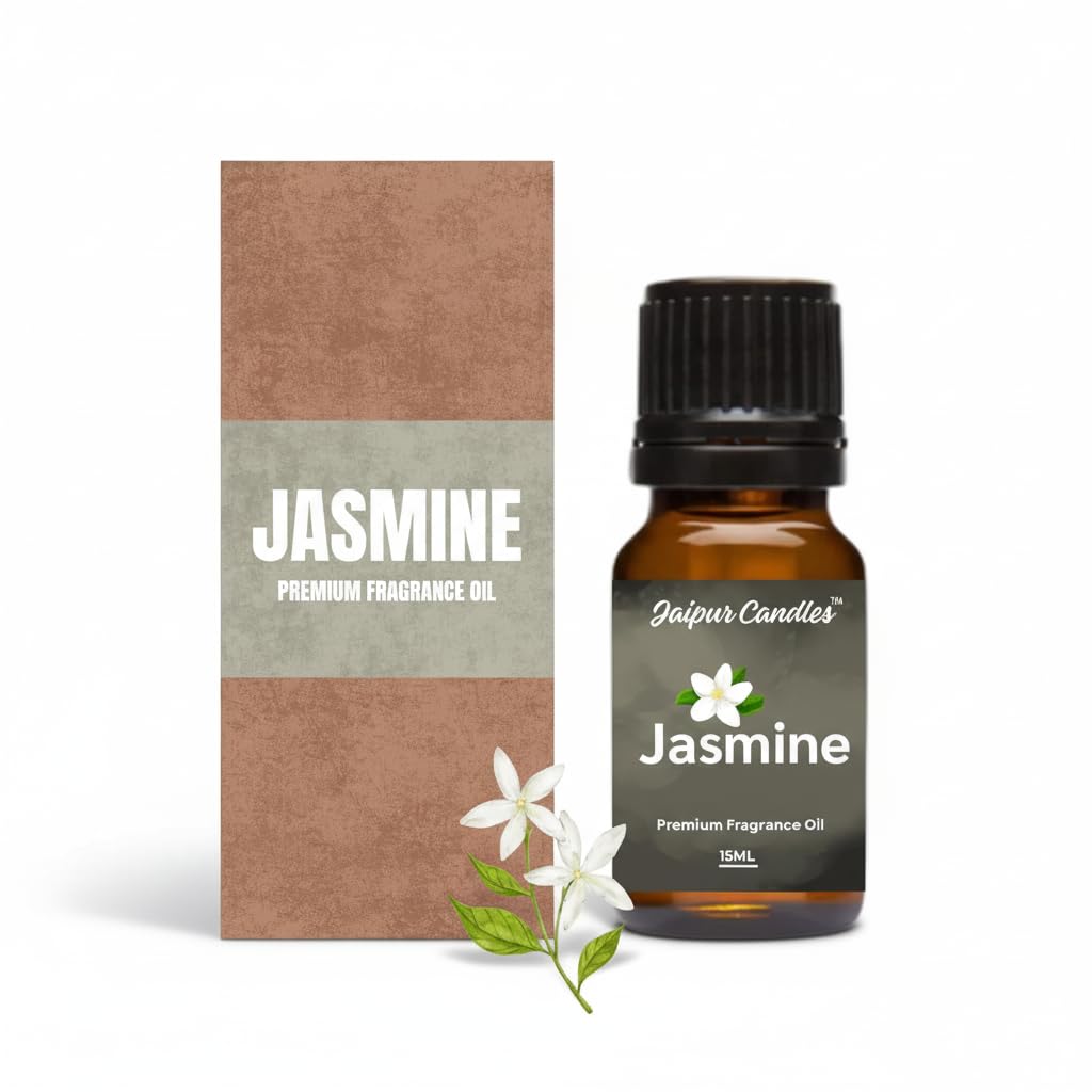 Jasmine Fragrance Oil | 15 ml | Aroma Oil for Home Fragrance | Best for Aromatherapy | Use in Diffusers, Candles, Air Fresheners (15ML, Jasmine)