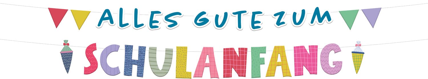 Folat 66081 Letter Garlands Back to School 1.5 Metres, Multi-Coloured