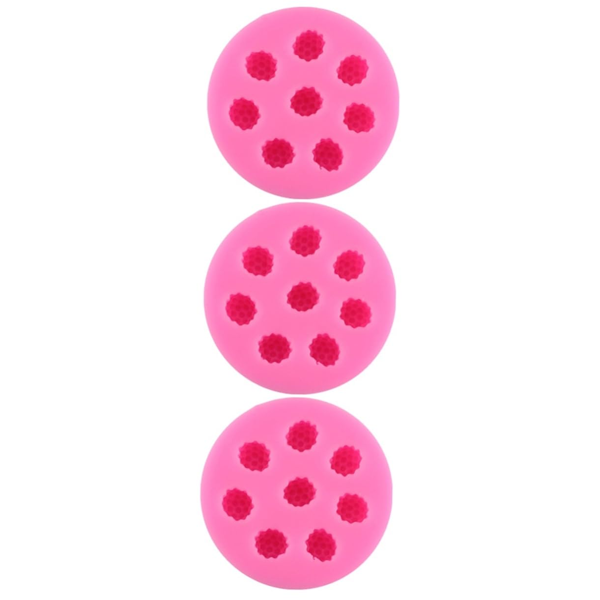 MAGICLULU 3pièces Moule Silicone à Compartiments Pour Gâteaux Et Outil De Décoration De Pâtisserie Pour Desserts Bonbons Et Puddings Rose