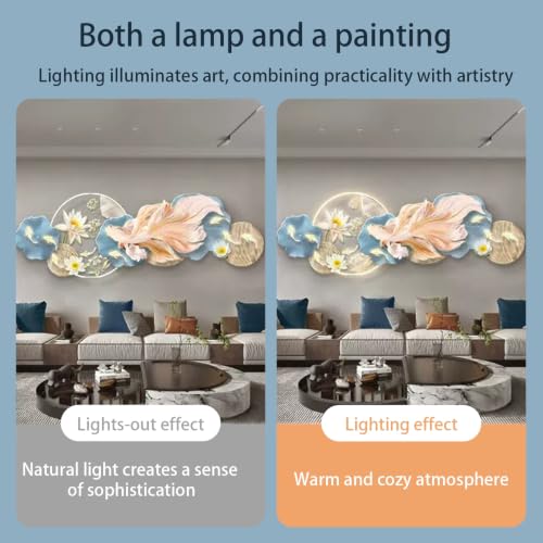 Art mural 3D lumineux tableau LED pour entrée moderne - 4